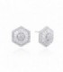 PENDIENTES PLATA HEXAGONO PRSION CIRCONI