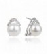 PENDIENTES PLATA OMEGA CIRCO PERLA