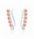 PENDIENTES TREPADORES CORAL PLATA