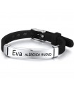 PULSERA IDENTIFICATIVA NIÑOS ACERO Y SILICONA ALERGIA